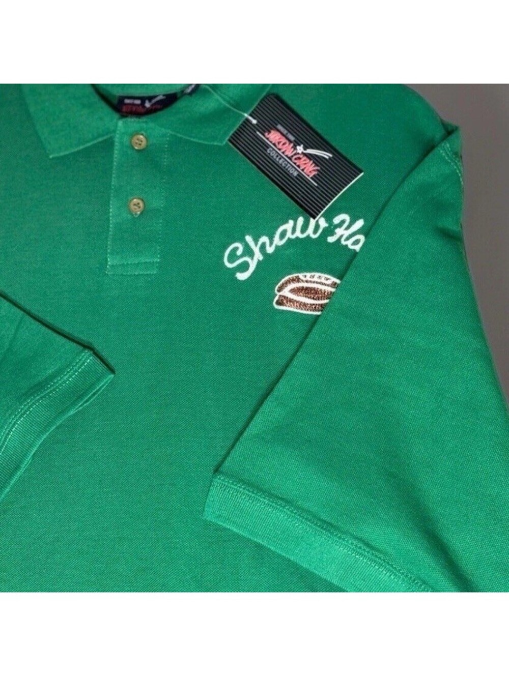 Jordan Craig Collection Polo Shirt Mens XL Green Pique Long Sleeve